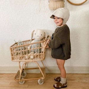 Nuevo diseño de carrito de compras de supermercado de ratán con ruedas carritos de muñecas personalizables carrito de centro comercial - Product Image 5