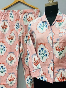 Conjunto de Pijama Floral de Algodón para Mujer, Talla Grande, Ropa de Dormir, Conjunto de Pijama para Damas de Honor - Product Image 5