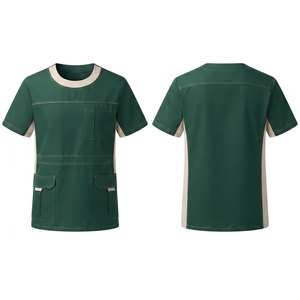 Tenue de travail infirmière : Blouse médicale à col rond et manches courtes, conçue pour les environnements hospitaliers, cliniques et de laboratoire - Product Image 1