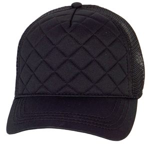 Gorra Trucker Negra Acolchada con Malla Trasera Ajustable Unisex de 6 Paneles, Gorra Casual Transpirable e Impermeable de Color Sólido, Talla Adulto 58-60CM - Product Image 5