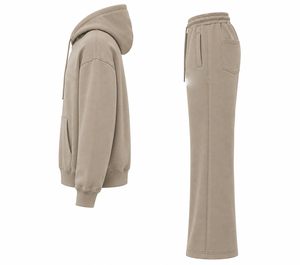 Unisex Streetwear Unisex Jogger <b>Sweat</b> suit Tracksuit Sweatpants Oversized Hoodie sweatshirt Set 100% Cotton Custom - Product Image 4