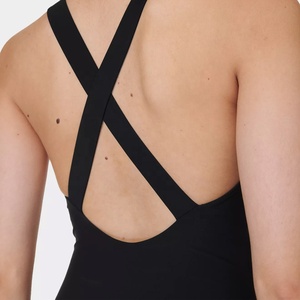 Traje de baño bikini triangular de poliéster de cintura alta para mujer, personalizado, color liso, sexy, sin espalda, estampado, colección 2026 - Product Image 6