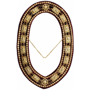 Collar de Oficial del Capítulo del Arco Real con Triple Tau, Insignia y Regalia Masónica para Oficiales del Arco Real - Product Image 1