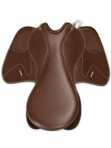 Selle de dressage anglaise Euro Rider 01 en cuir véritable avec arceau en plastique, couleur marron, pour usage équestre - Product Image 3
