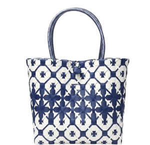 Fashion Forward Geometric Tone Woven Plastic Strip Handmade <b>Bag</b> And Handbag Durable <b>Ladies</b> Casual <b>Shopping</b> Tote <b>Bag</b> OEM - Product Image 2