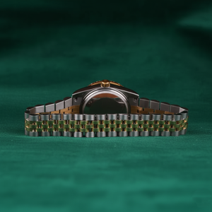 Montre de luxe à deux tons avec lunette en diamant, cadran champagne, acier inoxydable, montre-bracelet pour homme et femme, affichage de la date - Product Image 2