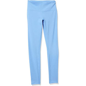 Light Blue High Waisted Yoga <b>Leggings</b> Women's 100% Cotton Breathable Seamless Workout Pants with <b>Pockets</b> Full Length Activewear - Product Image 2