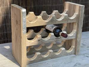 AZ ENTERPRISES ART and CRAFTS Factory Direct Wooden Wine Rack & Beer Basket-Minimalist Design for Party Use - Product Image 2