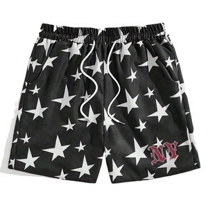 กางเกงขาสั้นเบอร์มิวดาโอเวอร์ไซส์สำหรับผู้ชายเสื้อผ้าแนวสตรีทแต่งปักลายด้วยผ้าเดนิมผ้าฝ้ายสไตล์ลำลองมีลวดลายตกแต่ง - Product Image 1