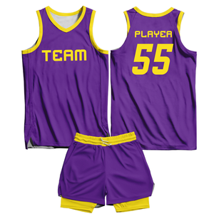 Uniforme de basket-ball personnalisé de haute qualité – Maillot et short d'équipe sublimés 100 % polyester - Product Image 4