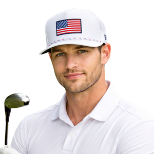 Casquette de baseball unisexe ajustable, perforée au laser, imperméable, à visière plate, avec logo brodé en PVC personnalisé, style sportif - Product Image 1