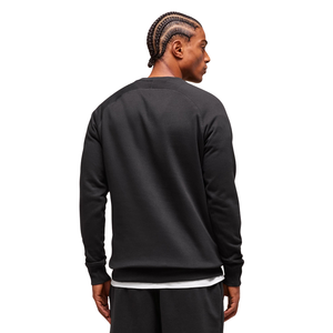 Sweat-shirt noir slim fit pour homme, en molleton premium, col rond, style décontracté, streetwear, pour tous les jours - Product Image 2