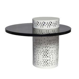 Contemporary Metal Coffee <b>Table</b> With <b>Marble</b> <b>Top</b> Elegant Furniture Addition For Modern Hospitality Interior Projects - Product Image 1