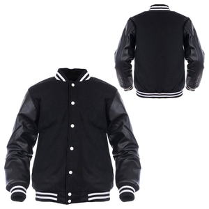 Wholesale Custom Embroidery Baseball Varsity College <b>Jacket</b> Leather Sleeves Letterman Bomber <b>Men</b> Blank Varsity <b>Jackets</b> OEM - Product Image 6
