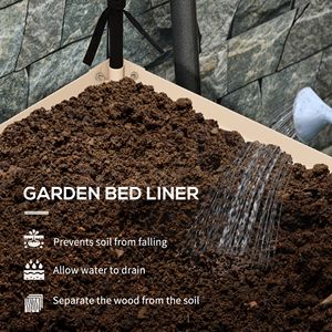 Fioriere Verticali in Metallo per Giardino, Vaso Rialzato con Ripiano Inferiore, Letto da Giardino Rialzato con Gambe, Copertura Inclusa con Rivestimento - Product Image 6