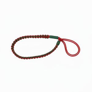 Cordons de haute qualité en viscose et mylar rouges et verts pour uniformes de service avec acceptation de logo - Product Image 1