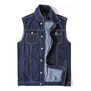 Gilet en jean pour homme, collection hiver 2026, vêtement d'extérieur respirant, style décontracté, haute qualité, 100% coton, service OEM - Product Image 1