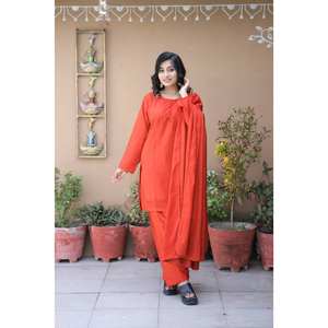 Hermoso Salwar Kameez de Poliéster - Conjunto de Fiesta con Top, Pantalón y Dupatta - Talla XL - Product Image 3