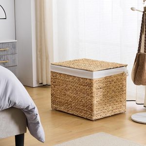 Panier à linge en jacinthe d'eau, vente en gros, fait main, tissé naturellement, panier à linge, organisateur de rangement, écologique, design personnalisé - Product Image 2