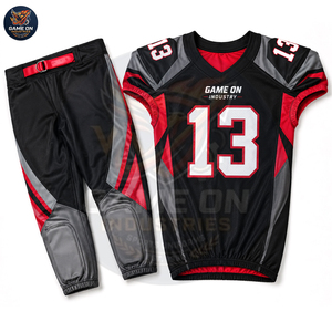 For Wholesale Rate Premium Quality Customized Made New Arrival OEM ODM Service Team Wear American Football Jersey and Pants Sets - Product Image 2