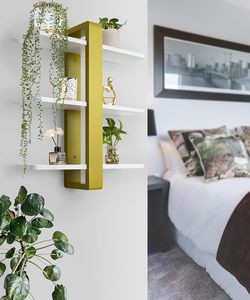 Étagères murales flottantes en bois à 3 niveaux ; Grande étagère décorative pour le rangement à domicile, idéale pour les plantes et les photos - Product Image 2