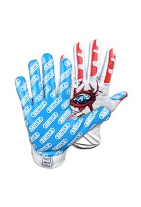 Sublimation Print Golf <b>Gloves</b> With Non-Slip Design For Sports Unisex Hands White <b>Red</b> Blue Pattern Pull On Closure - Product Image 2