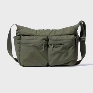 Bolso Bandolera Grande de Nailon Verde Oliva con Cierre de Cremallera, Ligero, para Uso Diario, Todas las Temporadas, para Hombre y Mujer - Product Image 1