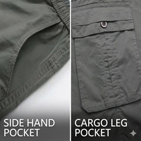 Shorts cargo décontractés pour hommes, taille haute élastique, respirants, en mélange coton-polyester, avec poches, style Bermuda, pour le travail en extérieur