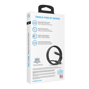 Cavo dati magnetico USB-C a USB-C REcoil da 6 piedi - Product Image 4