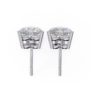 Pendientes de Moissanita en Forma de Corazón, Plata de Ley 925, Regalo Elegante para Mujer, Joyería Romántica, Pendientes Brillantes - Product Image 3