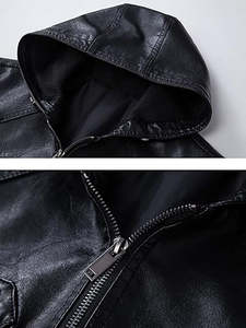 Gilet en cuir vintage pour homme, veste zippée, gilet classique hipster avec capuche, veste sans manches, qualité supérieure, sur mesure, nouveau style - Product Image 4