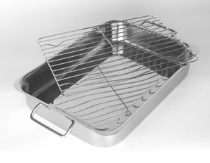 Elegant Stainless Steel Roasting <b>Pan</b> With Spacious Cooking Capacity Comfortable Heat Resistant Handles Reliable - Product Image 5