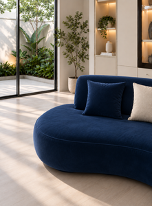Sofá Curvo Moderno Luna de Emerald Set, Diseño Semicircular con Respaldo Acolchado, Muebles para Sala de Estar, Hotel, Apartamento, Tela Personalizada - Product Image 3