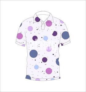เสื้อโปโลสีขาวพิมพ์ลายจุดหลากสีสำหรับผู้ชาย เสื้อกอล์ฟลำลองระบายอากาศได้ดี รับผลิตเสื้อโปโลแบบ OEM - Product Image 1