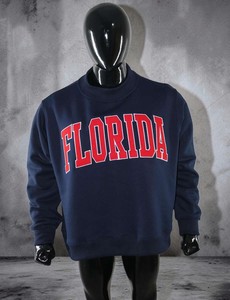 เสื้อสเวตเชิ้ตคอกลมโอเวอร์ไซส์สำหรับผู้หญิง แบรนด์ Florida Custom ผ้าคอตตอนฟลีซหนานุ่ม ปักลายเชนีลล์ ตกแต่งด้วยผ้าแอพพลิเค สำหรับฤดูใบไม้ร่วงและฤดูหนาว - Product Image 2