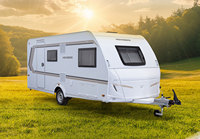 Achetez une nouvelle caravane de voyage tout-terrain à double essieu avec lits triples / Caravane de luxe tout-terrain pour voyages mobiles en Autriche