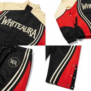 Custom Windbreaker Tracksuit Solid Sportswear Set Waterproof Nylon <b>Zip</b>-<b>Up</b> Streetwear Oversized Stand Collar Autumn 2 in 1 Design - Product Image 3