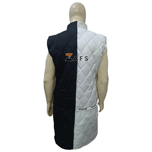 Chaleco Gambeson Medieval Blanco y Negro Hecho a Mano, Acolchado de Algodón Estándar, Sin Mangas, Chaqueta Aketon Cómoda y Transpirable - Product Image 6