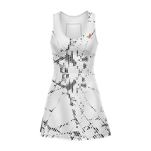 Uniforme de Tenis Personalizado con Logotipo del Equipo y Nombre Impresos Digitalmente, para Mujer, sin Mangas, 100% Poliéster, Malla Transpirable, Corte Ajustado, Secado Rápido - Product Image 1