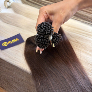 Extensiones de Cabello Humano Vietnamita con Punta de Queratina, Liso, Súper Doble Trama, Color Castaño Natural, Puntas Planas - Product Image 4