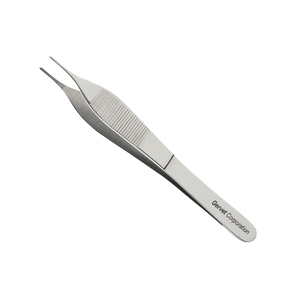 Achetez des pinces à tissus dentaires de qualité supérieure, pinces Adson fines 1X2 dents avec manche dentelé robuste, 15 cm - 6 pouces de long - Product Image 3
