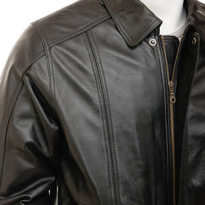 แจ็คเก็ตหนังแท้แฟชั่นคุณภาพดีที่สุดสำหรับผู้ชาย / แจ็คเก็ตหนังสไตล์ไบค์เกอร์วินเทจคุณภาพพรีเมียมยอดนิยมสำหรับผู้ชาย - Product Image 3