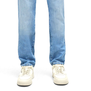 Jean en denim épais coupe droite, tissu en coton durable, extensible et confortable, pour un usage quotidien décontracté, coutures renforcées, pantalon pour homme. - Product Image 2