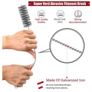 Set di Spazzole Abrasive Extra Lunghe da 16 Pollici per Pulizia Tubi, Confezione Assortita da 8 Pezzi per Rimozione Ruggine, Corrosione e Vernice - Product Image 5