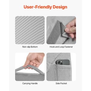 Almohada Ortopédica Ajustable en Forma de Cuña para Cama, Espuma de Alta Densidad 25D con Funda Suave Lavable, Ayuda para Dormir y Mejorar la Postura - Product Image 6