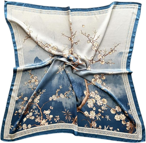 Pañuelo Cuadrado Multifuncional de Seda Satinada Suave con Estampado Animal para Mujer, Accesorio de Moda para el Cabello y el Cuello - Product Image 1