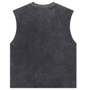 Camisetas sin mangas para hombre, OEM, 100% algodón, estilo hip hop, cuello redondo, chaleco deportivo, fitness, running, tallas grandes, transpirable - Product Image 5