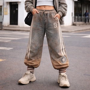 Pantalons à jambes mi-larges personnalisés pour hommes et femmes |   Vêtements de rue écologiques respirants à coupe décontractée |   Fabricant OEM/ODM |   Approvisionnement en gros - Product Image 5