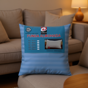 Fodera per cuscino rettangolare Fun Fun Da 100% poliestere, tinta unita blu, 90 cm, chiusura a busta, stile semplice, per uso domestico - Product Image 2