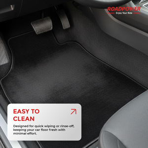Alfombrillas Universales para Auto ROADPOWER (RP-MAT-130), Color Negro Premium, Resistentes, Impermeables y Fáciles de Limpiar - Product Image 5